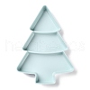 Christmas Tree Shaped Plastic Snack Dried Tray Box DJEW-Q003-01B-2