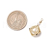 Brass & Shell Pearl 3D Rhombus Pendants PALLOY-TA00230-2
