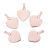 Ion Plating(IP) Fashionable 304 Stainless Steel Stamping Blank Tag Pendants STAS-J002B-01RG-1