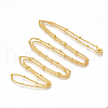 Brass Coated Iron Curb Chain Necklace Making MAK-T006-01G-1