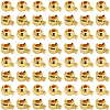 Beebeecraft 100Pcs 2 Styles Brass Crimp Beads KK-BBC0014-28G-1