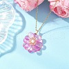 Glass Pendant Necklaces NJEW-MZ00112-06-1