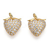925 Sterling Silver Micro Pave Cubic Zirconia Charms STER-T004-60G-1