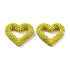 Heart Shape Polymer Clay Rhinestone Beads CLAY-NH0001-09A-13-1