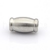 304 Stainless Steel Matte Surface Magnetic Clasps with Glue-in Ends STAS-O042-D-28-3