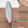 50 Yards Tricolor Polyester Striped Grosgrain Ribbon OCOR-WH0078-199A-4
