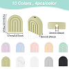 DICOSMETIC 40Pcs 10 Colors Food Grade Eco-Friendly Silicone Focal Beads SIL-DC0001-06-2