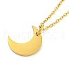 304 Stainless Steel Pendant Necklaces NJEW-M099-01A-G-1