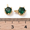 Brass Micro Pave Cubic Zirconia Charms KK-C051-39G-06-3