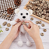 BENECREAT Undyed Wood Connectors Charms WOOD-BC0001-05-6
