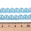 Electroplate Imitation Jade Glass Beads Strands GLAA-T032-J8mm-AB04-4