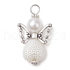 ABS Imitation Pearl Pendants PALLOY-JF02740-01-1