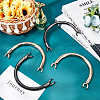 4Sets 2 Colors Alloy with PU Leather Bag Handle FIND-WR0002-49-2