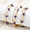 Natural Amethyst Bracelets BJEW-D330-01G-05-3