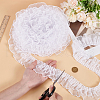 Polyester Pleated Lace Ribbon OCOR-WH0091-77A-3
