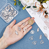 DICOSMETIC 40Pcs 4 Styles Religion Alloy Micro Pave Clear Cubic Zirconia Connector Charms FIND-DC0004-43-3