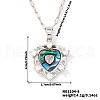 Brass Clear Cubic Zirconia Heart-shaped Pendant Necklaces PR0180-5-1