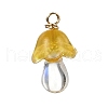 10Pcs Transparent Glass Pendants PALLOY-JF02944-4