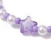 4Pcs ABS Plastic Imitation Pearl Round Beads Stretch Bracelets for Womrn BJEW-JB11686-4