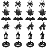 30Pcs 6 Styles Wool Felt Pumpkin Jack-O'-Lantern Party Decorations AJEW-YW0001-24-1