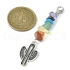 Alloy Cactus Pendant Decoration HJEW-JM01553-02-3
