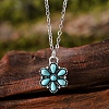 Synthetic Turquoise & Alloy Jewelry Sets FS-WG8B1C9-02-3