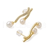 Mother's Day Jewellery Natural Pearl Ear Studs EJEW-P286-46G-2