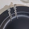 Alloy Rhinestone Tassel Dangle Earrings FS-WG3A30F-01-3