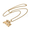 304 Stainless Steel Hollow Cute Cat Pendant Necklaces for Women NJEW-K283-38G-2