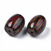 Two Tone Acrylic Beads OACR-S038-024-3