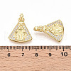 Brass Micro Pave Clear Cubic Zirconia Pendants KK-M300-12G-02-3