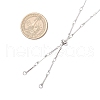 2Pcs 2 Colors 304 Stainless Steel Flat Bar Link Chain Necklace Making AJEW-JB01348-3