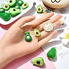 15Pcs 3 Styles Opaque Resin Fruit Pendants RESI-YW0001-72-5