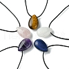Natural & Synthetic Gemstone Pendant Necklaces NJEW-C046-02-1