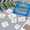 Olycraft 9Pcs 9 Styles Nickel Self-adhesive Picture Stickers DIY-OC0004-31-3