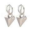 Heart Brass Hoop Earrings EJEW-D322-12P-02-4