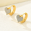 Classic Stainless Steel Heart Hoop Earrings FQ6847-1-2