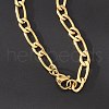 Ion Plating(IP) 304 Stainless Steel Figaro Chain Bracelets BJEW-I274-03G-4