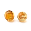 Handmade Silver Foil Glass Beads SLR12MMY-1-3