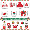 SUNNYCLUE 90Pcs 15 Styles Christmas Opaque Resin Cabochons RESI-SC0005-61-2