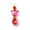 Glass Links Connector Charms PALLOY-JF03237-3
