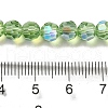 Electroplate Transparent Glass Beads Strands EGLA-A035-T6mm-L09-4