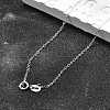 Anti-Tarnish Rhodium Plated Sterling Silver Necklaces X-STER-M034-32A-1