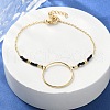 304 Stainless Steel Glass Seed Beads Link Bracelets BJEW-A036-18G-1