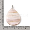 Natural White Shell Mother of Pearl Shell Big Pendants SSHEL-L008-40P-3