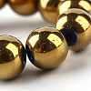 Electroplate Transparent Glass Beads Strands X-EGLA-Q062-6mm-D05-4