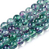 Baking Painted Glass Beads Strands S-DGLA-Q023-8mm-DB79-1