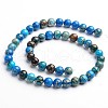 Dyed Natural Imperial Jasper Round Bead Strands G-M274-05-4mm-2