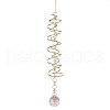 Spiral Alloy Hanging Ornaments HJEW-Q012-01A-1