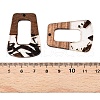 Epoxy Resin & Walnut Wood Pendants RESI-T057-13D-3